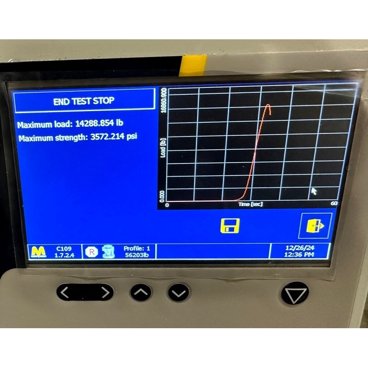 M7910 Cement Compression Tester Screen